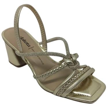 Imagem de Sandália Dakota Feminina Salto Bloco 7cm Confortável (Sevir Champagne, BR, Adulto, Numérico, 34)