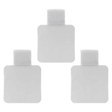 Imagem de TENYELE 3 peças de couro autoadesivo quadrado clipe de caneta lápis laço elástico para cadernos Jou