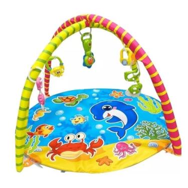 Imagem de Tapete de Atividades Interativo Infantil Arco Flexíveis Móbile E Brinquedos De Pendurar (Menina)