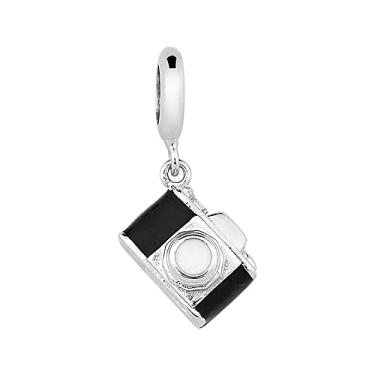 Imagem de Berloque de Prata 925 Máquina Fotográfica com Resina