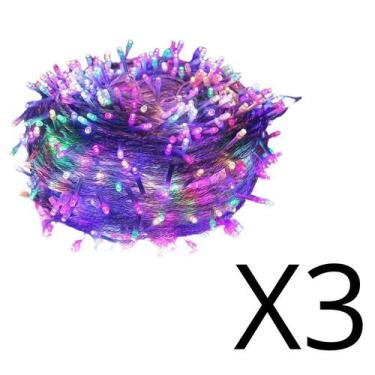 Imagem de Pisca Pisca 10Metros 100Leds Luz Coloridos 110V 220V Iluminação De Nat