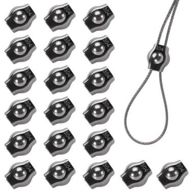 Imagem de Braçadeira de grampo de cabo de aço inoxidável GoalMad M4, 20 unidades