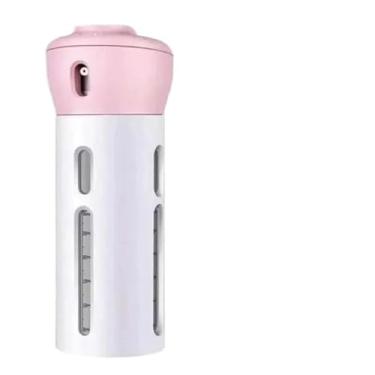 Imagem de Frascos de Viagem, Kit Dispenser Portátil para Shampoo E Condicionador 4 em 1,Organizador Higiene Pessoal para Viagem(Rosa)