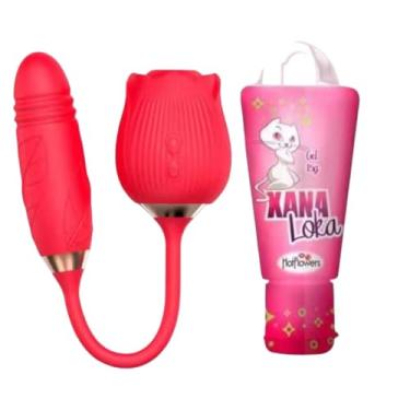 Imagem de Kit Rosa Encantada – Vibrador Sugador Feminino Recarregável + Gel Estimulante Xana Loka | Estímulo, Sensualidade e Autocuidado