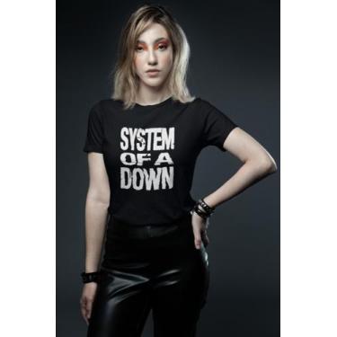 Imagem de Camiseta System Of A Down Rock Feminina Blusinha Baby Look - Blackchic