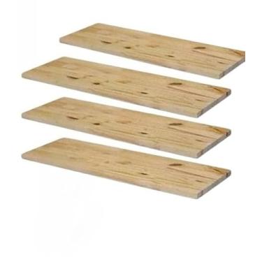 Imagem de prateleiras INVISIVEL de madeira com suporte invertido(4 Natural)