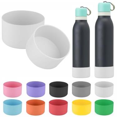 Imagem de 2 peças de bota de silicone compatíveis com garrafa de água Owala FreeSip Twist 510 g, capa protetora antiderrapante e à prova de queda compatível com garrafa de água Owala Free Sip Twist 510 g