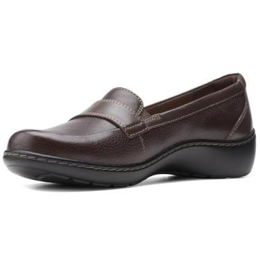 Imagem de Clarks Mocassim feminino Cora Daisy, Couro marrom, 10