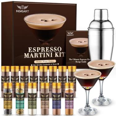 Imagem de INSISART Kit de presente Espresso Martini – Máquina de coquetel multifuncional com mistura de café expresso e ferramenta de bar, presente ideal para mulheres, amantes de café e entusiastas de