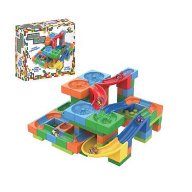 Imagem de Pista Bloco de Montar Labirinto Bolinhas de Gude + mimo - Art Brink