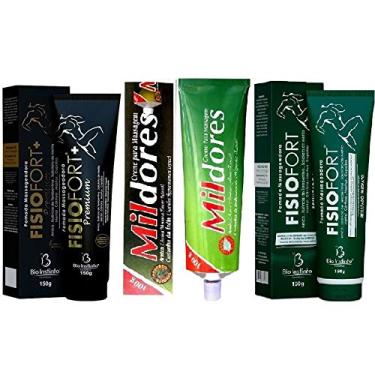 Imagem de Kit 5 Pomada Fisio Fort Premium + 5 Mil Dores + 5 Fisio Fort