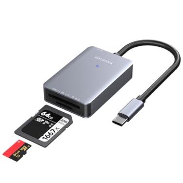Imagem de Leitor de cartão SD UHS-II, leitor de cartão de memória flash tipo C para dispositivo USB C, cartão de memória SD/SDHC/SDXC/Micro SDXC/SD4.0/V90/V60/V30/1667X/2000X/1000X e cartão profissional