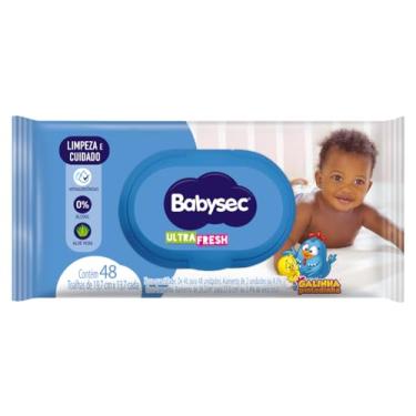 Imagem de Babysec Toalhas Umedecidas Ultrafresh Galinha Pintadinha Azul 46 Unidades De 19 1X13 7 Cm