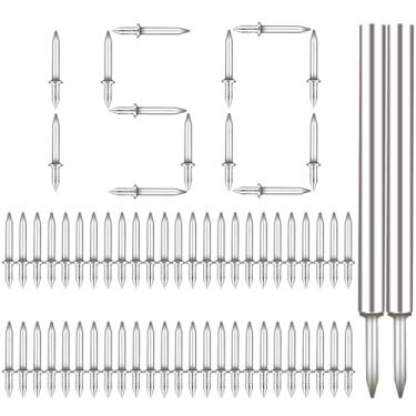 Imagem de 150 peças de pregos de rodapé sem costura, parafuso de cabeça dupla, linha de rodapé, pregos de segurança invisíveis especiais com ferramenta de manga parafuso sem costura para móveis de madeira