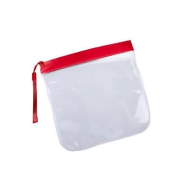 Imagem de Bolsa de higiene pessoal transparente, leve e durável, várias cores para escolher, essencial para armazenamento de maquiagem feminina