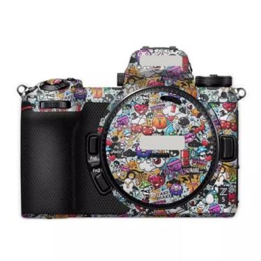 Imagem de Z 5 Película protetora para o corpo da câmera película adesiva para Nikon Z5 Vinil Wrap Film Mirrorless (Graffiti White)