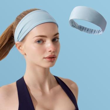 Imagem de Faixa elástica esportiva feminina para treino, fitness, respirável, absorvente de suor para corrida, ioga, academia