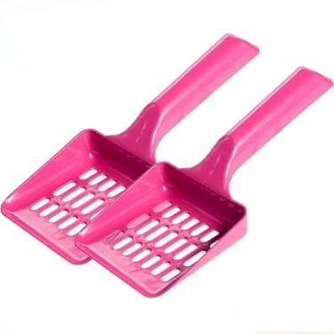 Imagem de Pazinha Higiênica Coletora para Caixa de Areia de Gatos(2x Rosa)