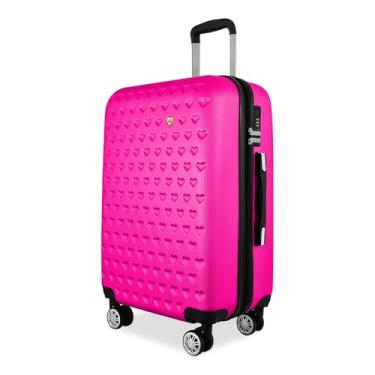 Imagem de Mala de Viagem Rígida ABS, 23kg, 4 Rodas Giratória 360°, Trava com Segredo, Divisória Interna, Mala para Despacho (Pink C1M)