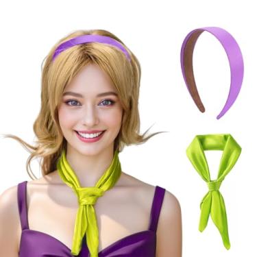 Imagem de Coraline Acessório feminino roxo para cabelo anos 60 e 70 (conjunto padrão)