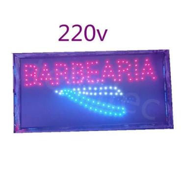 Imagem de placa luminoso BARBEARIA 220V painel de led letreiro LED PISCAR - tltl