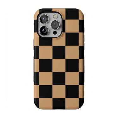 Imagem de Casely Capa para iPhone 15 Pro Max | Fit Check | Tabuleiro xadrez preto e marrom | Compatível com MagSafe | Design protetor arrojado