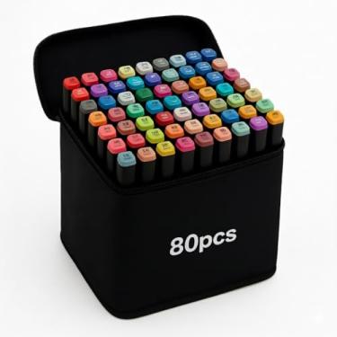 Imagem de Kit Canetinhas Touch Profissionais Dual Tip (Pontas Duplas) (80)