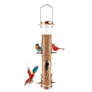 Imagem de Alimentador de pássaros com tubo de metal MIXXIDEA Hanging 6 portas 51