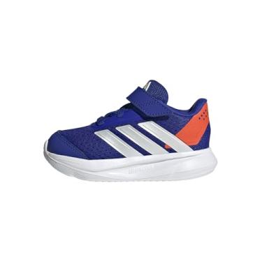 Imagem de adidas Tênis esportivo unissex Duramo Sl 2.0 com renda elástica, Azul lúcido/zero metálico/laranja impacto, 6 Infant