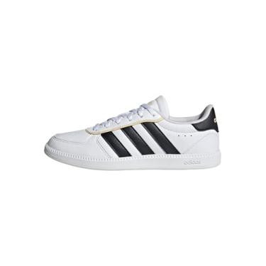 Imagem de adidas Tênis infantil unissex Breaknet elegante, Branco/preto/laranja, 13.5 Little Kid