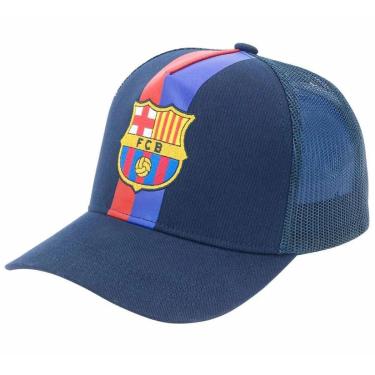 Imagem de Boné Barcelona Aba Curva SuperCap Bordado Trucker - Azul-Unissex