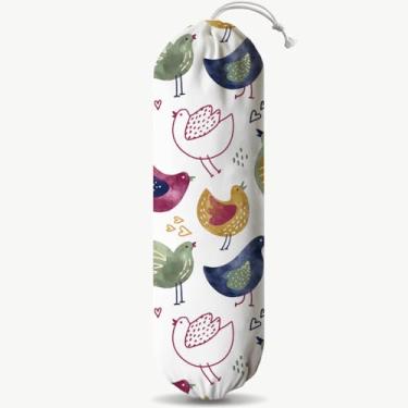 Imagem de Suporte de saco plástico de frango, organizador de armazenamento de sacolas de compras, dispensador de suporte de sacolas de compras reutilizáveis, presentes fofos de decoração de cozinha de fazenda