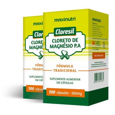 Imagem de Kit 2 Cloresil (cloreto De Magnésio P.a) Maxinutri 100 Cápsulas