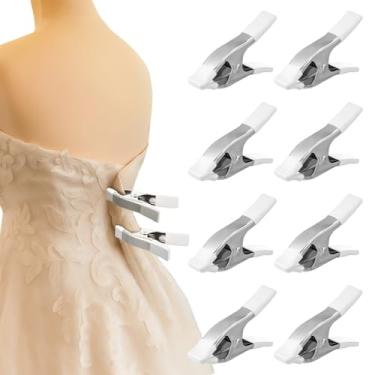 Imagem de LemonRoad Pacote com 8 clipes de vestido grampos de roupas para ajuste de manequim de costureira nupcial braçadeira fixa resistente fotógrafo de casamento designers de moda fabricantes de vestidos