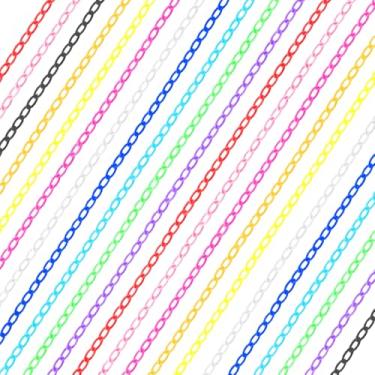 Imagem de Correntes de joias de plástico colorido, anéis de ligação de acrílico genéricos 22 fios de 38 cm elos de corrente de meio-fio para óculos, correntes, colares, brincos, joias, kit de fabricação faça