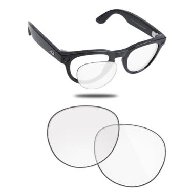 Imagem de Fiskr Lente de substituição compatível com óculos Ray-Ban Meta Headliner RW4013 (Gen 2) 50 mm AI, resistente a impactos e ajuste perfeito, Transparente, Tamanho �nico