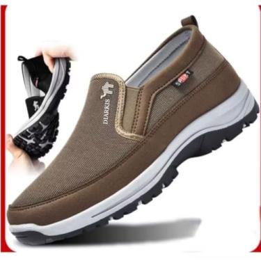 Imagem de Tenis Sapatilha Mocassin Casual Adventure de Passeio Reforçado Com Solado (Marrom, BR, Adulto, Numérico, 39)