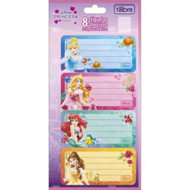 Imagem de Etiqueta Escolar Decorada Princesas - 8 Etiquetas 100X208MM - Tilibra