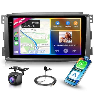 Imagem de Câmera de backup 4G + 128G para Mercedes Benz Smart Fortwo 2005-2010, rádio de carro, estéreo de 9 polegadas, tela sensível ao toque HD, Android 15, sem fio, Android Auto/GPS/WiFi/Bluetooth 5.0/FM/RDS