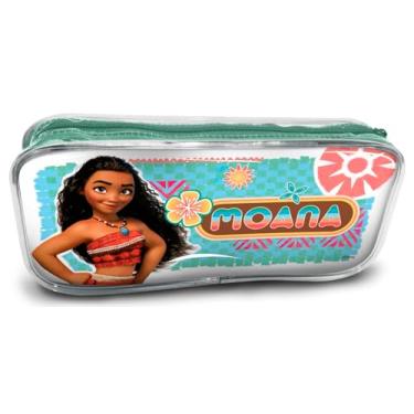 Imagem de Estojo Escolar VMP RF16 Licenciado Disney Moana – Compartimento Unico com Zíper Reforçado para Canetas, Lápis e Acessórios Escolares.