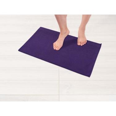 Imagem de Tapete de banho American Soft Linen 43x61 cm 100% algodão roxo