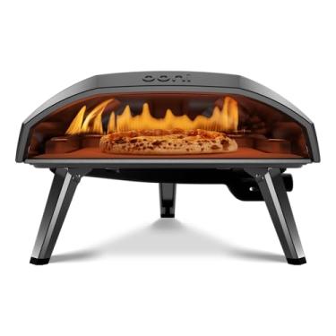 Imagem de Ooni Koda Forno de pizza a gás 16 – Forno de pizza ao ar livre de propano de 28 mbar, forno portátil para pizza de fogo e cozido em pedra, com mangueira e regulador de gás, máquina de pizza de