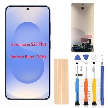 Imagem de Substituição de tela LCD de qualidade OEM para Samsung Galaxy S25 Plus, tela AMOLED dinâmica de 6,7 polegadas 120Hz 2X com moldura, digitalizador de toque, película protetora - compatível com SM-S936