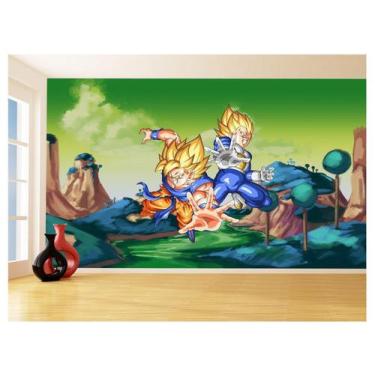 Imagem de Papel De Parede Dragon Ball Goku Vegeta Anime 3,5M Dbz330 - Você Decor