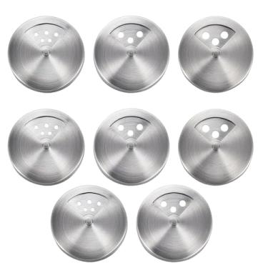 Imagem de Conjunto de 8 acessórios de pote de pedreiro, tampas de coqueteleira de aço inoxidável giratórias para potes de pedreiro, à prova de vazamento e duráveis