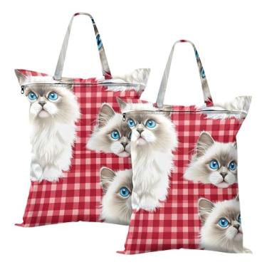 Imagem de SEHANY 2 peças de sacos grandes de lavanderia com alça, à prova d'água, bolsa de roupa para viagem e natação