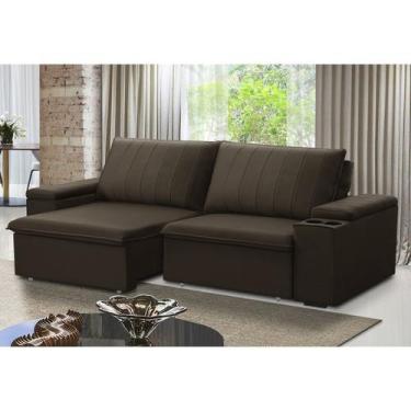 Imagem de Sofá Retrátil e Reclinável 3 Lugares 225cm com Porta Copos Ballarat - 