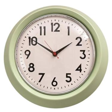 Imagem de Relógio de parede Relógio de parede minimalista para casa, relógio quartzo com funcionamento silencioso e alimentado por bateria para decoração de casa(Grass green Arabic dial)