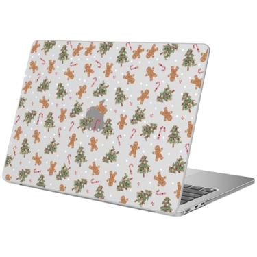 Imagem de BlHMCASE Capa compatível com MacBook Air de 15 polegadas versão 2025 2024 2023 M3 A3114 M2 A2941, linda árvore de Natal, Gingerbread Man, capa protetora fosca para Mac Air 15