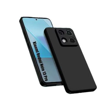 Imagem de Capa Capinha Para Xiaomi Redmi Note 13 Pro 5G Silicone Aveludado Fina Proteção Premium (PRETO)